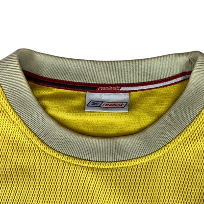 Vintage 1990’s Yellow Reebok Fleece-Lined Mesh Long Sleeve T-Shirt XL