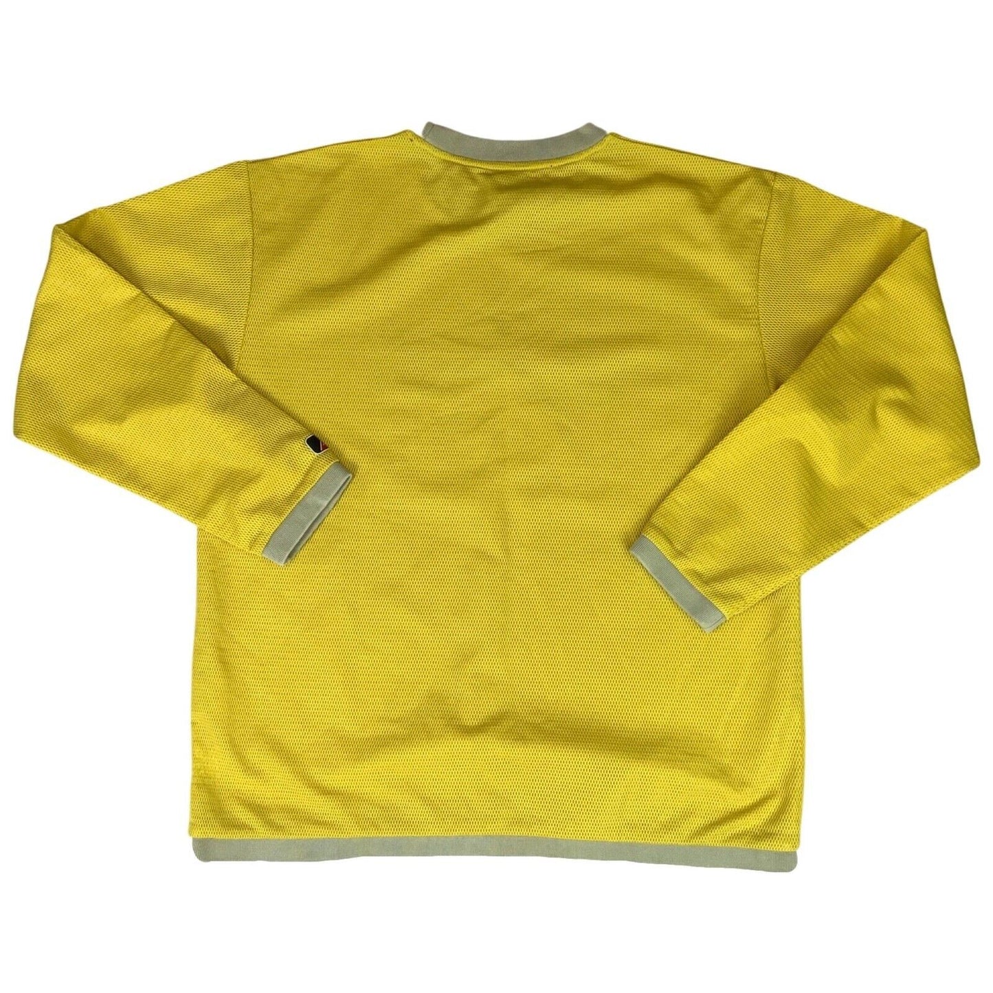 Vintage 1990’s Yellow Reebok Fleece-Lined Mesh Long Sleeve T-Shirt XL