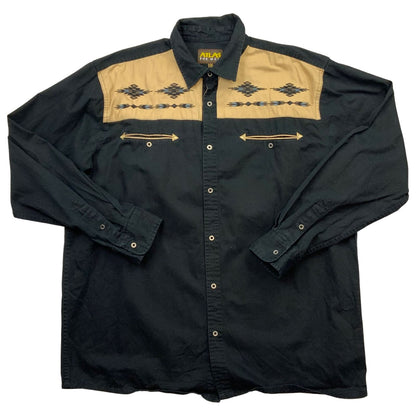VTG USA ATLAS CHIMAYO WESTERN SHIRT COTTON ROCKABILLY COUNTRY RODEO 52” (50)