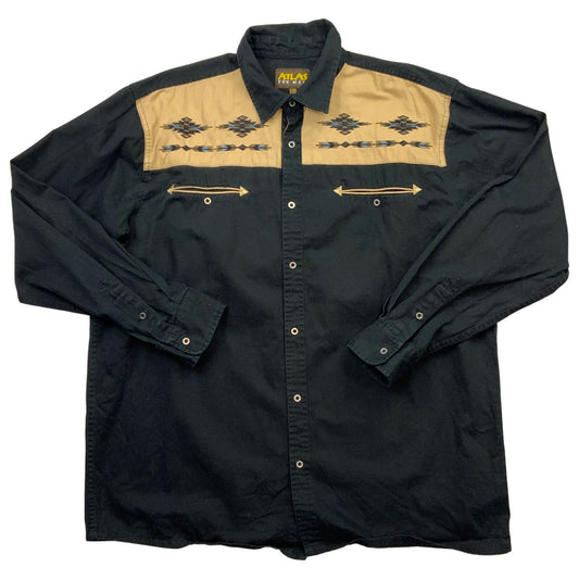VTG USA ATLAS CHIMAYO WESTERN SHIRT COTTON ROCKABILLY COUNTRY RODEO 52” (50)