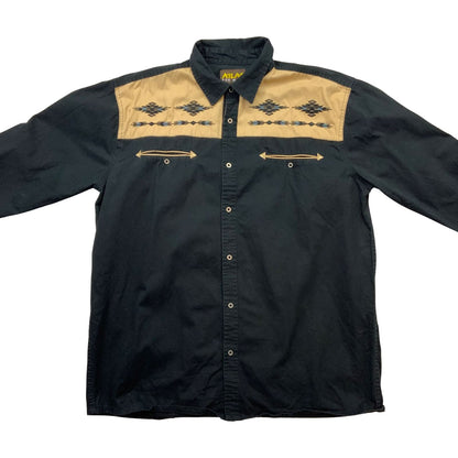 VTG USA ATLAS CHIMAYO WESTERN SHIRT COTTON ROCKABILLY COUNTRY RODEO 52” (50)