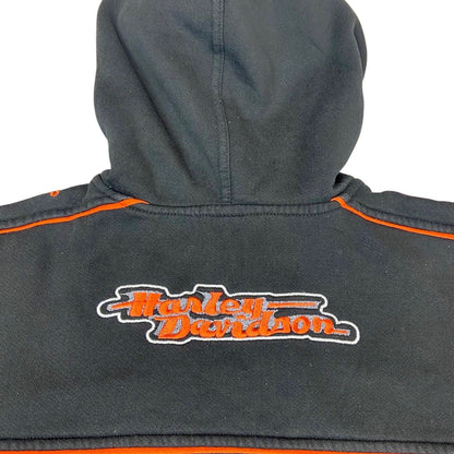 2000s Harley Davidson Racing All Embroidered Zip-Up Hooded Jacket XL