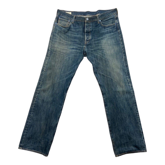 LEVIS PREMIUM 501 BIG E RED TAB PREMIUM DENIM JEANS ROCKABILLY 36W 34L