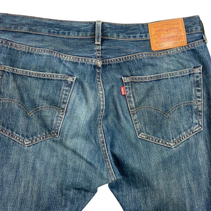 LEVIS PREMIUM 501 BIG E RED TAB PREMIUM DENIM JEANS ROCKABILLY 36W 34L