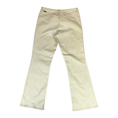 Vintage 90s 00s Cream 4Wards Flared Mid Rise Jeans W32L32 M 12 14