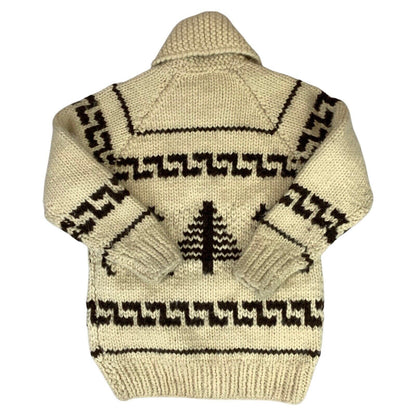 VTG 70S CHILDRENS NATIVE CANADIAN COWICHAN INDIAN CARDIGAN ROCKABILLY 34” (30”)