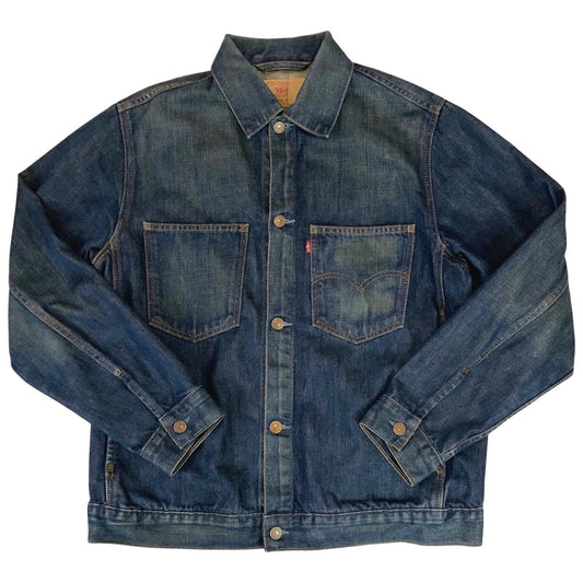 VTG Y2K LEVIS ENGINEERED 70511 PATCH POCKET DENIM CHORE JACKET INDIGO 43” (40) M
