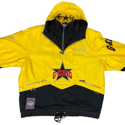 Vintage 90s Yellow Black Embroidered Goodwin G Kong Ski Style Jacket XL