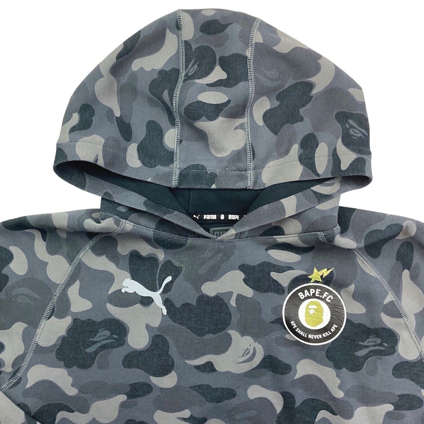 Puma x Bape FC Collaboration Camouflage Pullover Hoodie Medium