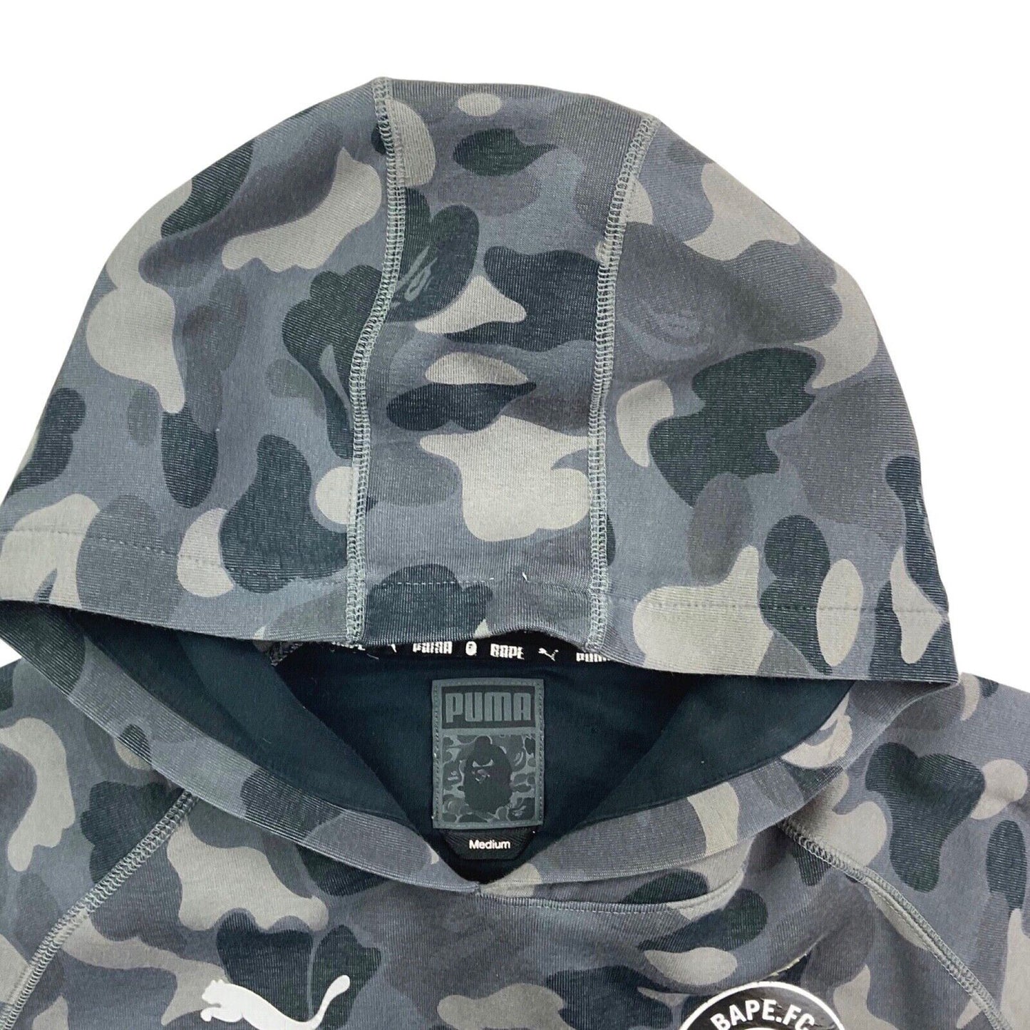 Puma x Bape FC Collaboration Camouflage Pullover Hoodie Medium