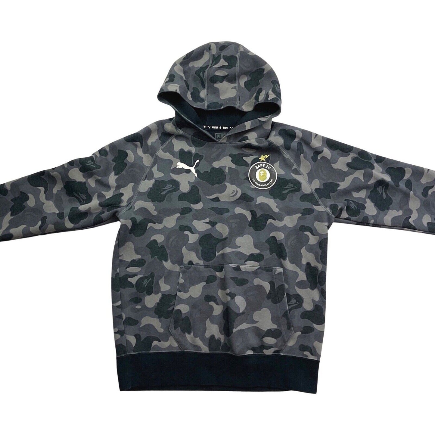 Puma x Bape FC Collaboration Camouflage Pullover Hoodie Medium