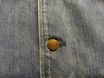 RARE VTG 70s WRANGLER DENIM BLAZER TUXEDO WESTERN SPORTS JACKET MOD 40” (36) S