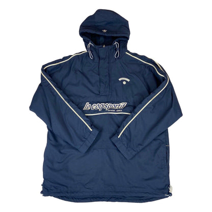 Vintage 90s 00s Navy Blue Le Coq Sportif  Embroidered Pullover Padded Jacket XL
