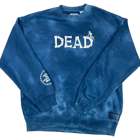 2021 Levi's X Grateful Dead Collaboration Blue Tie-Dye Graphic Sweatshirt M/L
