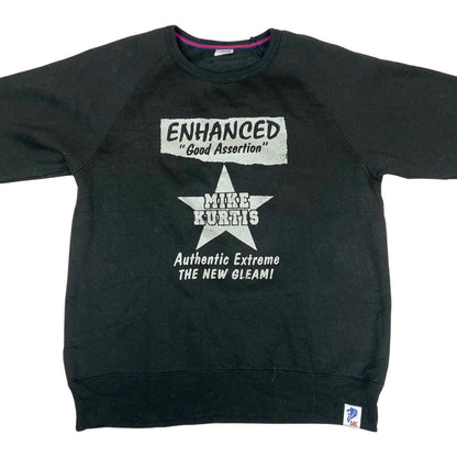 Vintage 90s 00s Black Mike Kurtis Graphic Sweatshirt Enhanced Good Assertion M