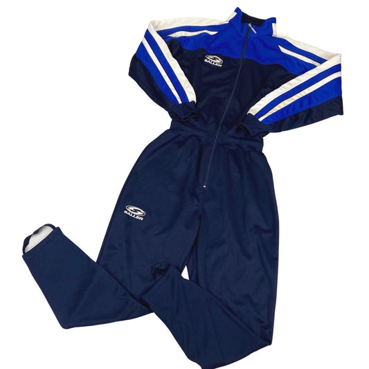 Vintage 90s Navy Blue White Saller Jumpsuit Tracksuit Boiler Suit One Piece M/L