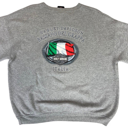 VTG 2007 GENUINE HARLEY DAVIDSON SWEATSHIRT ITALY ITALIAN DEALERSHIP XL 50” (46)