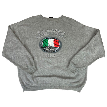 VTG 2007 GENUINE HARLEY DAVIDSON SWEATSHIRT ITALY ITALIAN DEALERSHIP XL 50” (46)