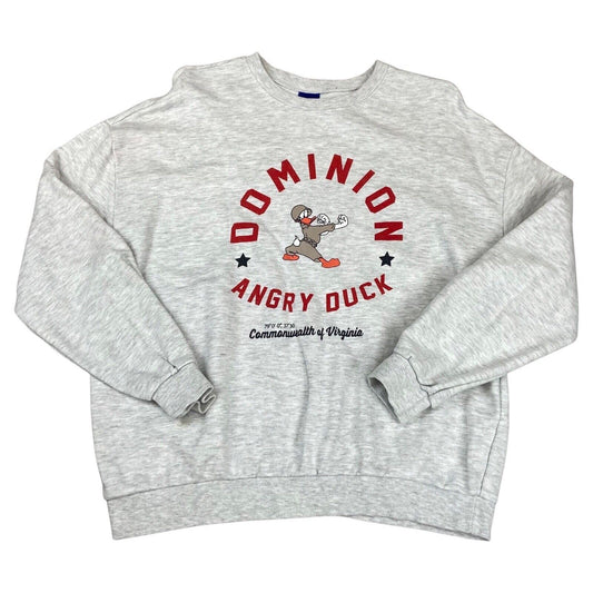 Vintage 90s 00s Grey Butter Finger Graphic Donald Duck Graphic Sweatshirt L