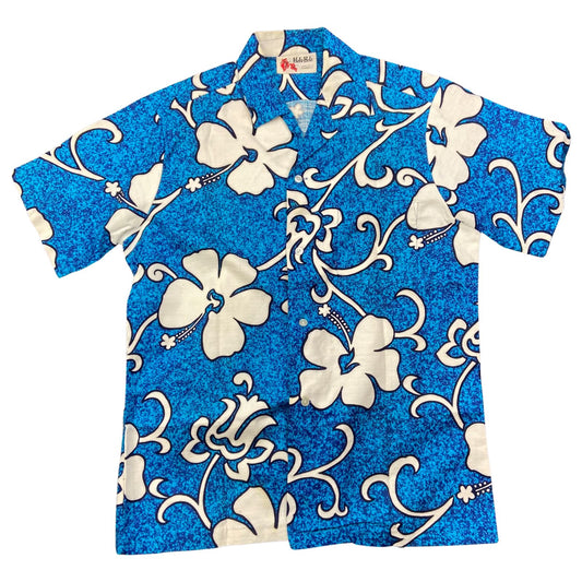 VTG 70s HOLO-HOLO BARK CLOTH HAWAIIAN ALOHA SHIRT ROCKABILLY HOT 44” (40) M