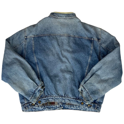 VTG LEE STORM RIDER BLANKET LINED DENIM JACKET ROCKABILLY 52” (48) XL