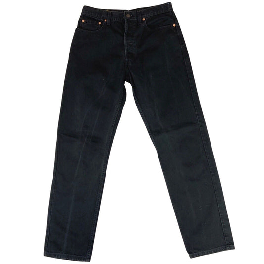 VTG 90s LEVIS ORANGE TAB BLACK DENIM JEANS ROCKABILLY 33” W 34” L