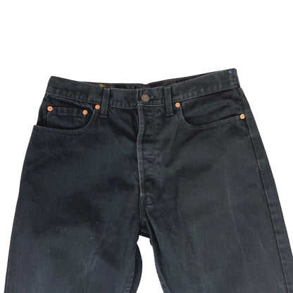 VTG 90s LEVIS ORANGE TAB BLACK DENIM JEANS ROCKABILLY 33” W 34” L