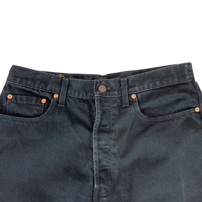 VTG 90s LEVIS ORANGE TAB BLACK DENIM JEANS ROCKABILLY 33” W 34” L