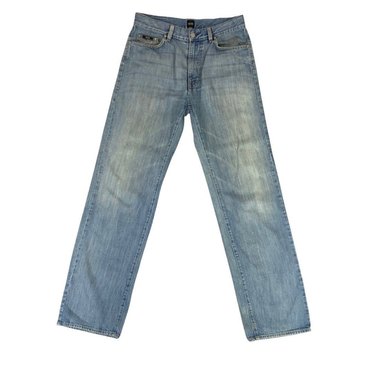 Vintage 90s 00s Light Wash Denim Hugo Boss Designer Straight Leg Jeans M W32 L34