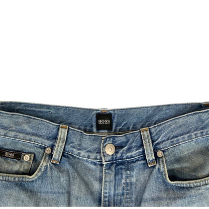 Vintage 90s 00s Light Wash Denim Hugo Boss Designer Straight Leg Jeans M W32 L34