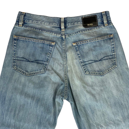 Vintage 90s 00s Light Wash Denim Hugo Boss Designer Straight Leg Jeans M W32 L34