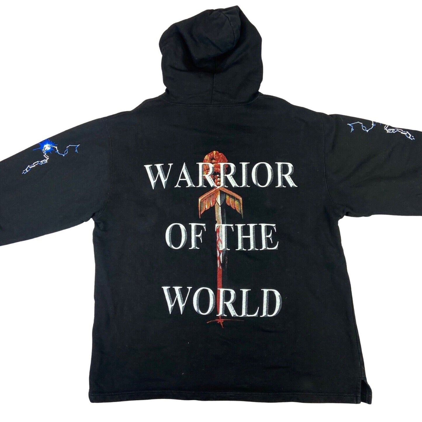 Vintage 2003 Black Manowar Graphic Printed Heavy Metal Rock Band Merch XL