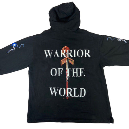 Vintage 2003 Black Manowar Graphic Printed Heavy Metal Rock Band Merch XL