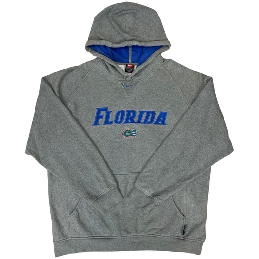 Vintage 00s Grey Nike Team Florida Gators Varsity UoF Embroidered Hoodie