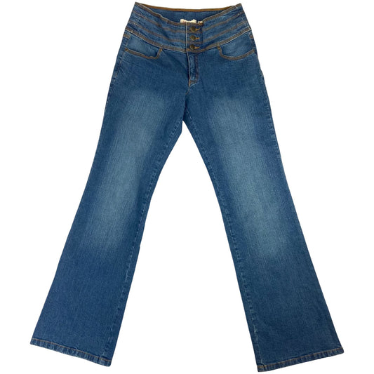 Vintage 90s 00s Blue Bootcut High Waisted Deadstock Denim Jeans 8 10 S