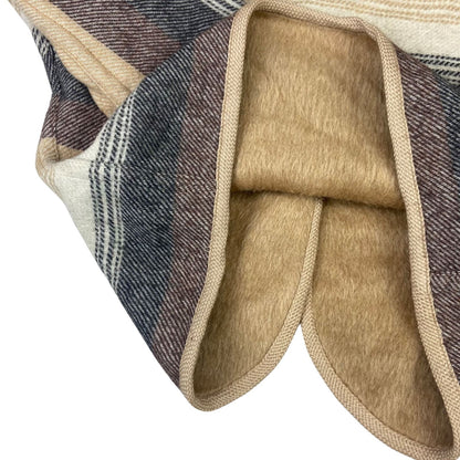 VTG WOOL AZTEC NAVAJO PATTERN BLANKET COAT JACKET BAT WING KIMONO STYLE 16 L