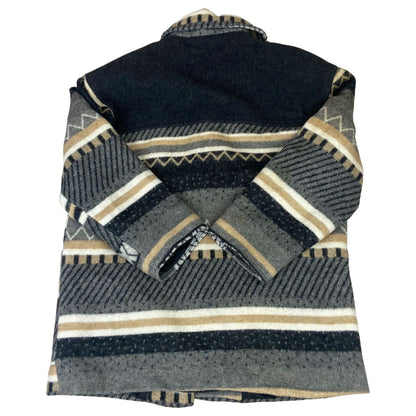 VTG 90s NEW FAST WOOL AZTEC PATTERN BLANKET COAT JACKET NAVAJO STYLE 38” S