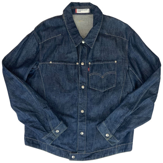 VTG Y2K LEVIS RED TAB ENGINEERED INDIGO DENIM CHORE JACKET 42” L