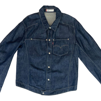 VTG Y2K LEVIS RED TAB ENGINEERED INDIGO DENIM CHORE JACKET 42” L
