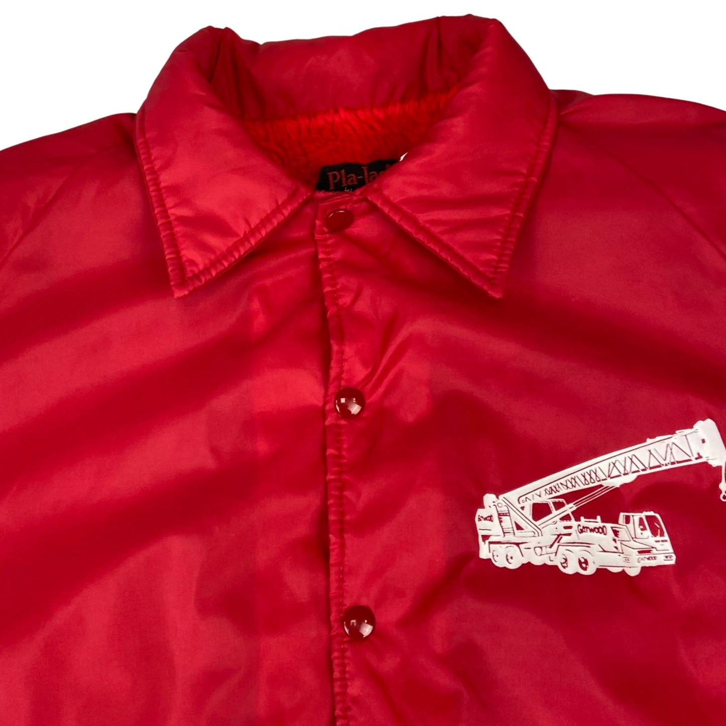 VTG 70s USA PLA-JAC GATWOOD CRANE LINED NYLON WORKWEAR JACKET SURFER XL 48”