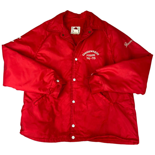 VTG 70s USA DON BELL CHUCK WAGON ICE HOCKEY  NYLON WORKWEAR JACKET SURFER 44” L