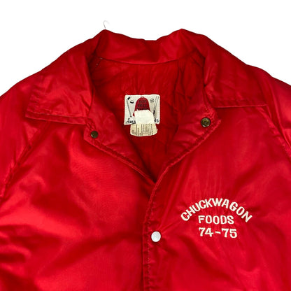 VTG 70s USA DON BELL CHUCK WAGON ICE HOCKEY  NYLON WORKWEAR JACKET SURFER 44” L