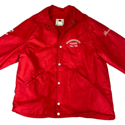 VTG 70s USA DON BELL CHUCK WAGON ICE HOCKEY  NYLON WORKWEAR JACKET SURFER 44” L