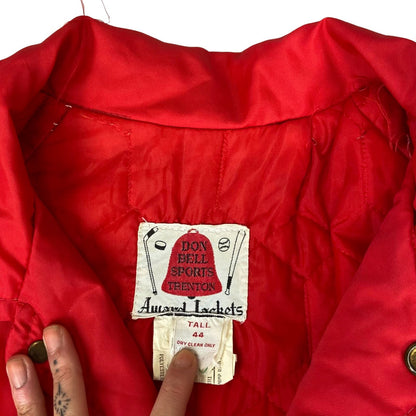VTG 70s USA DON BELL CHUCK WAGON ICE HOCKEY  NYLON WORKWEAR JACKET SURFER 44” L