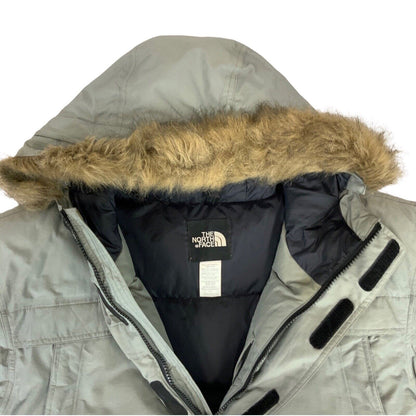 Vintage 00s Grey The North Face Goose Down Puffer Parka Hooded Coat XL
