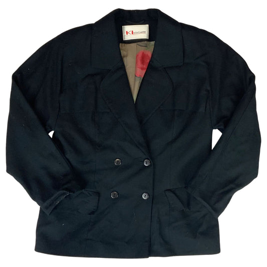 Vintage 90s Black Karl Lagerfeld Pure Wool Blazer 8 10 S