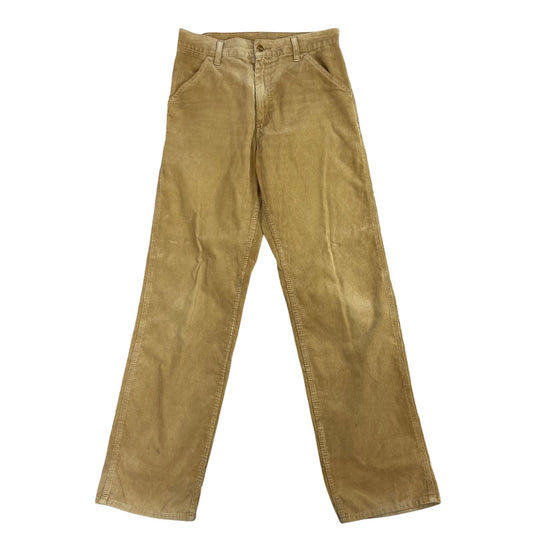 Vintage 90s 00s Camel Beige Carhartt Corduroy Trousers Cotton Blend Workwear M