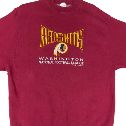 Vintage 90s Red Salem Sportswear NFL Washington Redskins Embroidered Sweater L