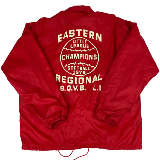 VTG 70s USA EAST REGIONAL LITTLE LEAGUE SOFTBALL 1976 NYLON WINDBREAKER  41” M