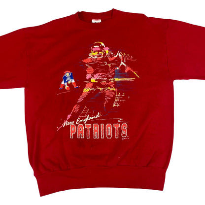 Vintage 1991 Red Signal Sports New England Patriots NFL Crewneck Sweater XL